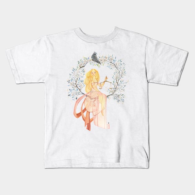 Libra Kids T-Shirt by Alina Chau